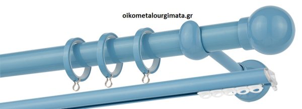 Κουρτινόξυλα/Ζωγομετάλ/Φ25/CP0058/γαλάζιο