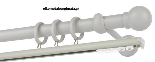 Κουρτινόξυλα/Ζωγομετάλ/Φ25/CP0058/γκρι