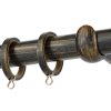 Κουρτινόξυλα σφυρήλατα/Ζωγομετάλ/Φ25/R0058/Μάυρο-πατίνα-χαλκός