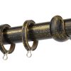 Κουρτινόξυλα σφυρήλατα/Ζωγομετάλ/Φ25/R0058/Μάυρο-πατίνα-χρυσό