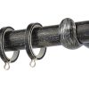 Κουρτινόξυλα σφυρήλατα/Ζωγομετάλ/Φ25/R0058/Μάυρο-πατίνα-ασήμι
