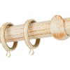 Κουρτινόξυλα σφυρήλατα/Ζωγομετάλ/Φ25/R0058/ Κρέμ-πατίνα-χαλκός