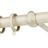 Κουρτινόξυλα σφυρήλατα/Ζωγομετάλ/Φ25/R0058/Κρέμ-πατίνα-χρυσό