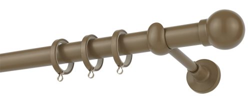 Κουρτινόξυλα/Ζωγομετάλ/Φ25/CP0058/καφέ ελιάς
