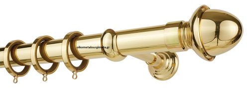 Κουρτινόξυλα/Ζωγομετάλ/Φ35/CL0059/χρυσό γυαλιστερό