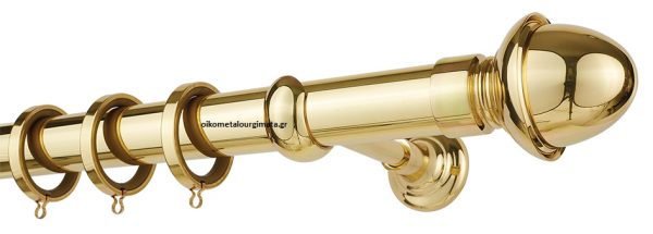 Κουρτινόξυλα/Ζωγομετάλ/Φ35/CL0059/χρυσό γυαλιστερό