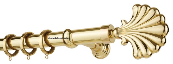 Κουρτινόξυλα/Ζωγομετάλ/Φ35/CL0064/χρυσό γυαλιστερό