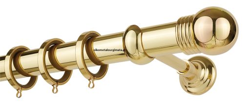 Κουρτινόξυλα/Ζωγομετάλ/Φ35/CL0074/χρυσό γυαλιστερό
