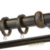 Κουρτινόξυλα σφυρήλατα/Ζωγομετάλ/Φ25/R0058/Μάυρο-πατίνα-χαλκός