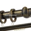 Κουρτινόξυλα σφυρήλατα/Ζωγομετάλ/Φ25/R0058/Μάυρο-πατίνα-χρυσό