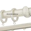 Κουρτινόξυλα σφυρήλατα/Ζωγομετάλ/Φ25/R0058/Κρέμ-πατίνα-ασήμι