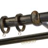 Κουρτινόξυλα σφυρήλατα/Ζωγομετάλ/Φ25/R0427/Μάυρο-πατίνα-χαλκός