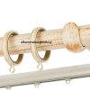 Κουρτινόξυλα σφυρήλατα/Ζωγομετάλ/Φ25/R0427/ Κρέμ-πατίνα-χαλκός