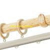 Κουρτινόξυλα σφυρήλατα/Ζωγομετάλ/Φ25/R0447/Κρέμ-πατίνα-χαλκός