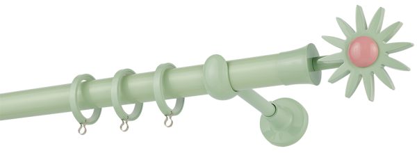 Κουρτινόξυλα/Ζωγομετάλ/Φ25/CP4054/φυστικί-ρόζ