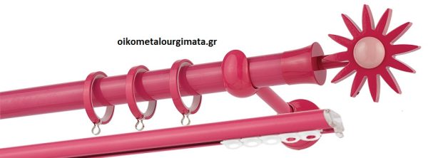 Κουρτινόξυλα/Ζωγομετάλ/Φ25/CP4054/φούξια ροζ