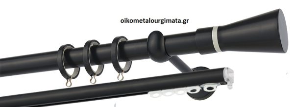 Κουρτινόξυλα/Ζωγομετάλ/Φ25/CP4110/ανθρακί-γκρί