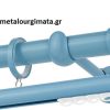 Κουρτινόξυλα/Ζωγομετάλ/Φ25/CP4110/γαλάζιο γκρι