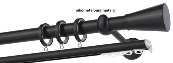 Κουρτινόξυλα/Ζωγομετάλ/Φ25/CP4141/ανθρακί