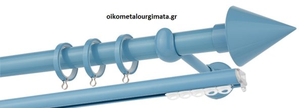 Κουρτινόξυλα/Ζωγομετάλ/Φ25/CP4146/γαλάζιο