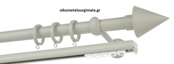 Κουρτινόξυλα/Ζωγομετάλ/Φ25/CP4146/γκρι