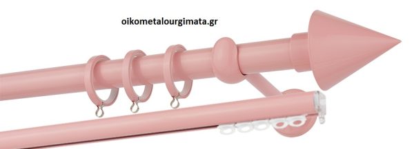 Κουρτινόξυλα/Ζωγομετάλ/Φ25/CP4146/ροζ