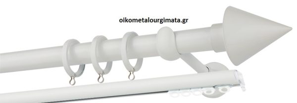 Κουρτινόξυλα/Ζωγομετάλ/Φ25/CP4146/λευκό