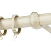 Κουρτινόξυλα σφυρήλατα/Ζωγομετάλ/Φ25/R0427/ Κρέμ-πατίνα-χρυσό