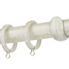 Κουρτινόξυλα σφυρήλατα/Ζωγομετάλ/Φ25/R0427/Κρέμ-πατίνα-ασήμι