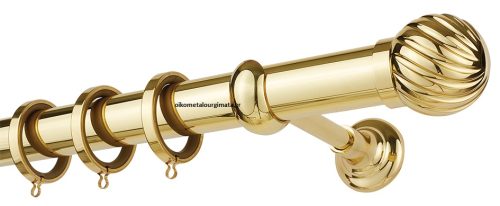 Κουρτινόξυλα/Ζωγομετάλ/Φ35/CL0427/χρυσό γυαλιστερό