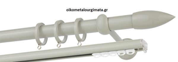 Κουρτινόξυλα/Ζωγομετάλ/Φ25/CP0430/γκρι