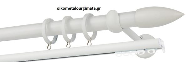 Κουρτινόξυλα/Ζωγομετάλ/Φ25/CP0430/λευκό