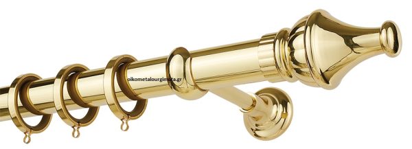 Κουρτινόξυλα/Ζωγομετάλ/Φ35/CL0432/χρυσό γυαλιστερό