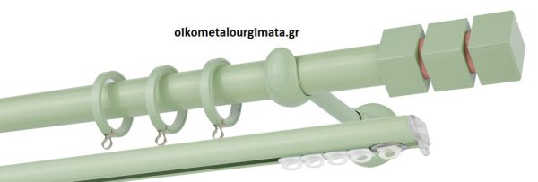 Κουρτινόξυλα/Ζωγομετάλ/Φ25/CP0473/φυστικί ροζ