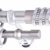 Κουρτινόξυλα/Frans/Φ35/THREE RINGS/strass/νίκελ σατινέ/χρώμιο