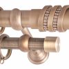 Κουρτινόξυλα/Frans/Φ35/ΑΝΤΙΚ/THREE RINGS/strass/μπρονζέ