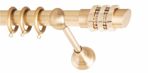 Κουρτινόξυλα/Frans/Φ25/THREE RINGS STRASS/όρο