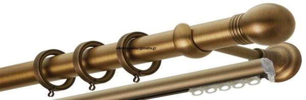 Κουρτινόξυλα/Ζωγομετάλ/Φ35/CL0074/μπρονζέ