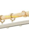 Κουρτινόξυλα σφυρήλατα/Ζωγομετάλ/Φ25/R0450/Κρέμ-πατίνα-χαλκός
