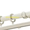 Κουρτινόξυλα σφυρήλατα/Ζωγομετάλ/Φ25/R0450/Κρέμ-πατίνα-ασήμι