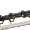 Κουρτινόξυλα σφυρήλατα/Ζωγομετάλ/Φ25/R0454/Μάυρο-πατίνα-ασήμι