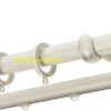 Κουρτινόξυλα σφυρήλατα/Ζωγομετάλ/Φ25/R0454/Κρέμ-πατίνα-ασήμι