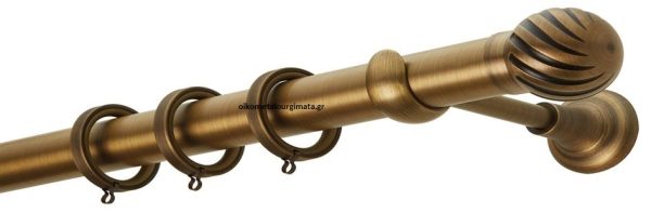 Κουρτινόξυλα/Ζωγομετάλ/Φ35/CL0427/μπρονζέ