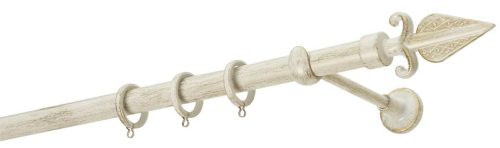 Κουρτινόξυλα σφυρήλατα/Ζωγομετάλ/Φ25/R0447/Κρέμ-πατίνα-χρυσό