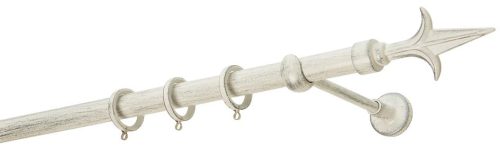 Κουρτινόξυλα σφυρήλατα/Ζωγομετάλ/Φ25/R0449/Κρέμ-πατίνα-χρυσό