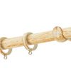 Κουρτινόξυλα σφυρήλατα/Ζωγομετάλ/Φ25/R0450/Κρέμ-πατίνα-χαλκός