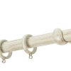 Κουρτινόξυλα σφυρήλατα/Ζωγομετάλ/Φ25/R0450/Κρέμ-πατίνα-χρυσό