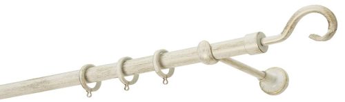 Κουρτινόξυλα σφυρήλατα/Ζωγομετάλ/Φ25/R0450/Κρέμ-πατίνα-χρυσό