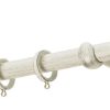 Κουρτινόξυλα σφυρήλατα/Ζωγομετάλ/Φ25/R0450/Κρέμ-πατίνα-ασήμι