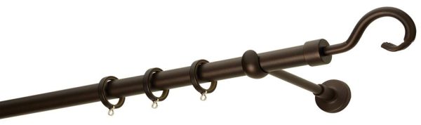 Κουρτινόξυλα σφυρήλατα/Ζωγομετάλ/Φ25/R0450/Αντικέ σκουριά